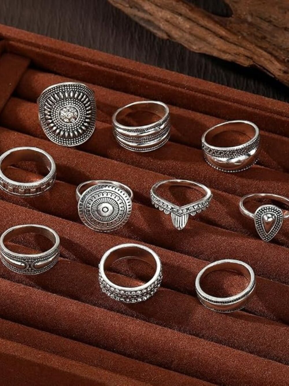 Stackable Rings for Women, 10-Pcs - Picture 3 of 7